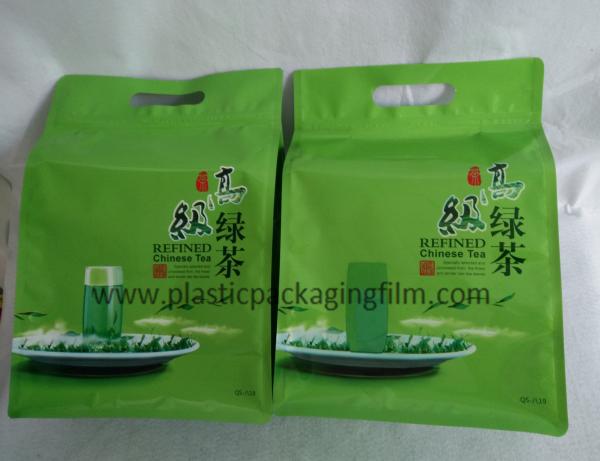 China Moisture Proof 8 Side Sealed Green Tea Individually Packaged Tea Bags With Zipper factory