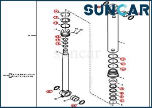 China 60G Deere Sealing Kit FYD00003234 Boom Swing Hydraulic Cylinder Service Kit factory