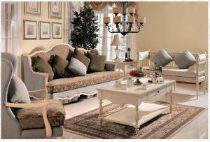 China Luxury Villa/European Furniture,White Sofa Set,Coffee Table,VS-008 factory