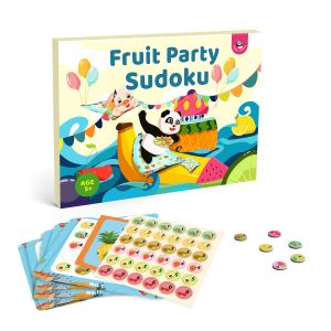 China Children's Focus Magnetic Sudoku Board Fruit Party Numbers Sense Thinking factory