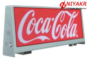 China High Brightness P5 LED Taxi Top Advertising Double Sides 5000 Cd/sqm factory