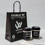 Food Delivery Packaging Kraft Paper Bag with Your Own Logo and Hand Length