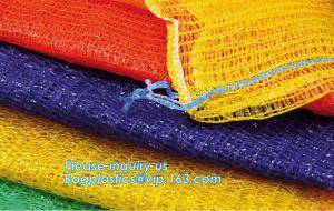China Plastic PE raschel mesh net potato bags 50kg, HDPE mesh bag for vegetable and fruit,Premium mesh mesh bag / Raschel mesh factory