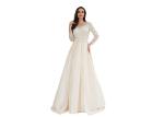 Sexy Backless Elegant Long Wedding Dresses , Regular Sleeve Beige Evening Gowns