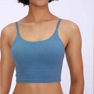 ODM Womens Longline Sports Bra With Padding Spandex Material