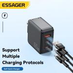 Travel USB C USB A Port PD Mobile Phone GaN Wall Charger Fast Small 65W 60W 45W