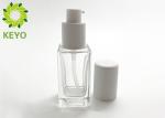 Empty 30ml Square Glass Foundation Bootle For Cosmetic Packaging