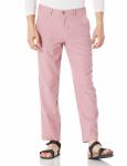 Solid Color Straight Leg Mens Casual Linen Pants Flat Bottom Hem Trousers