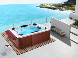 China 1100L Outdoor SPA Tub M3215-D 2700×2100×900mm With Touch Digital Control System factory