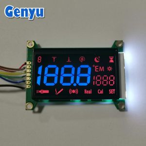 Blue Segments VA LCD Module Black 5V LCD Display White Backlight With PCB