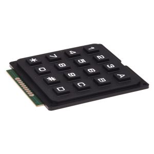 Black Arduino 4x4 Matrix Keyboard Module With 16 Button Design , 6.8*6.6*1.0cm