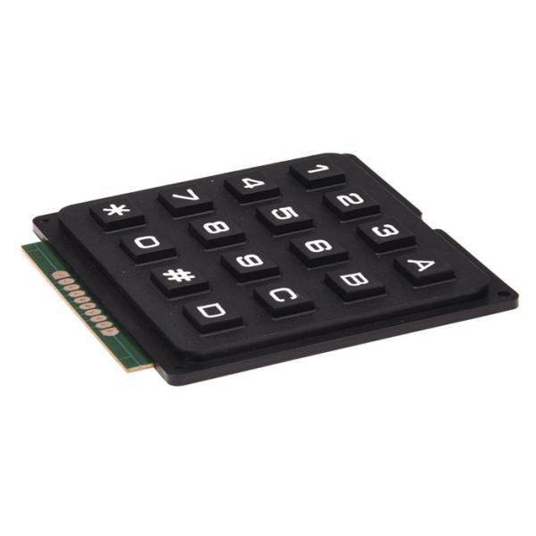 Black Arduino 4x4 Matrix Keyboard Module With 16 Button Design , 6.8*6.6*1.0cm