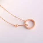 Factory Custom Women Jewelry Choker Rose Pure 18K Gold Necklace Rose Gold Chain
