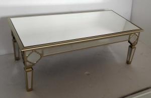 China Champaign Gold Mirrored Coffee Table For Living Room W120 * D60 * H45cm Size factory