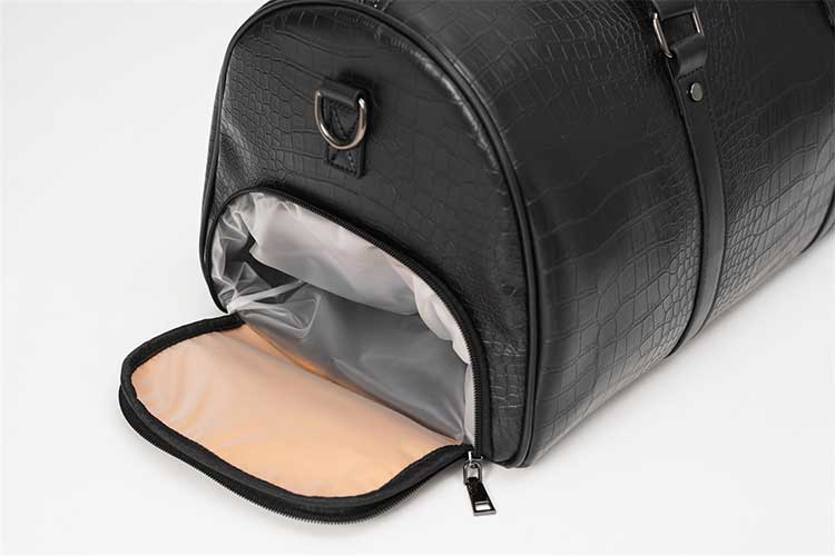OEM / ODM Luxury Vegan Leather Crocodile Pattern Overnight Hand Bag for Men Custom Logo