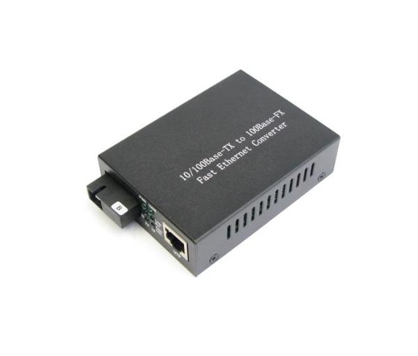 1550nm 10 / 100M Single Mode Optical Fiber Media Converter 20km