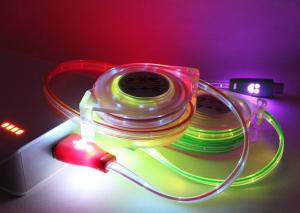 China 5 Color PVC 1M USB Extension Cable Micro Braided Mini LED Charger TPE Led Light For Smartphone factory