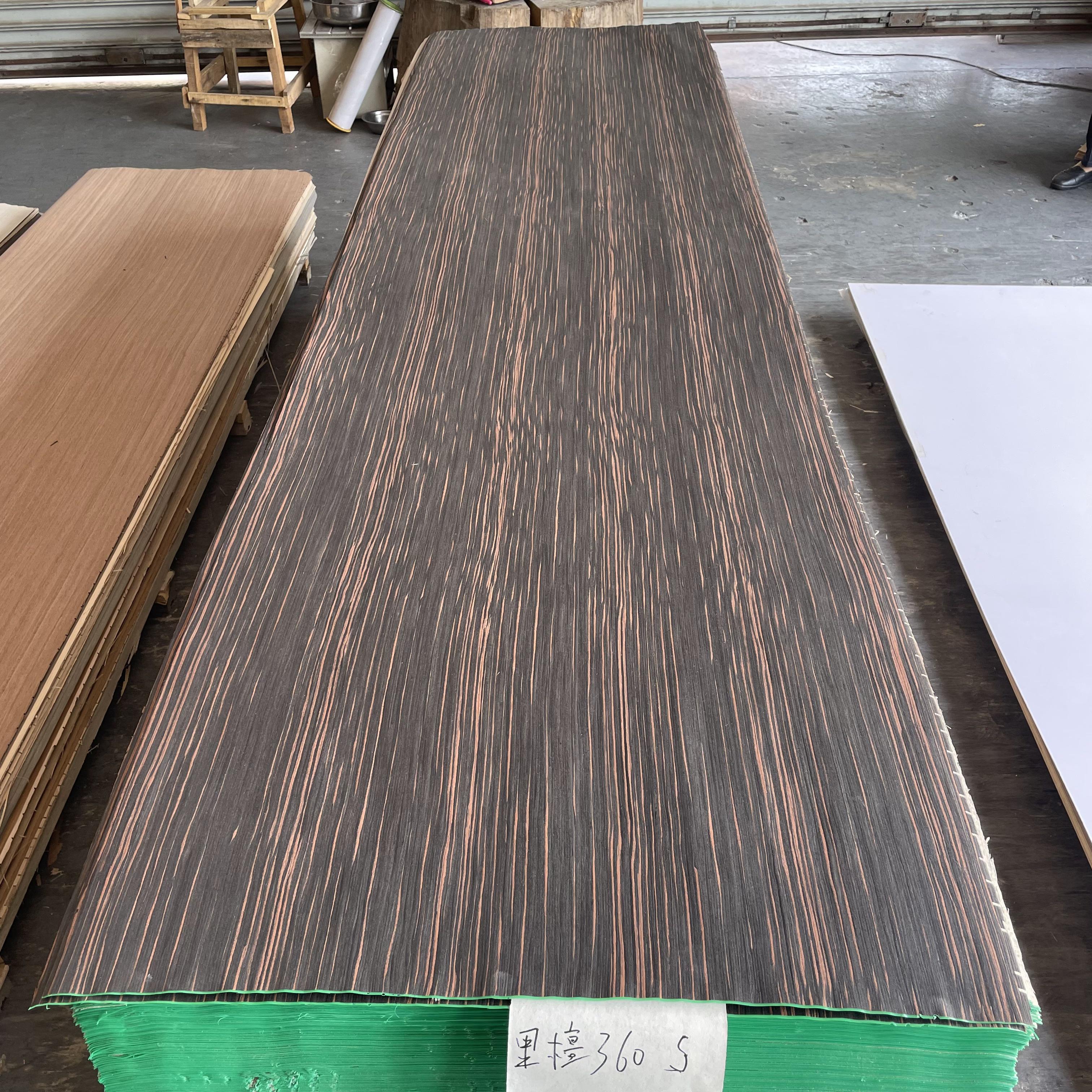 Wholesale New Design Engineered Wood Veneer imitate of ebony 360S for Furniture Surface