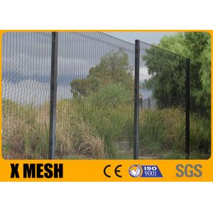 China Hot Dip Galvanized Anti Climb Mesh Fence 6000mm Height For High Security Prison Field factory