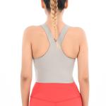 Yoga Push Up Y Back Cropped Tank Top High Impact Running Sports Bra With Padded