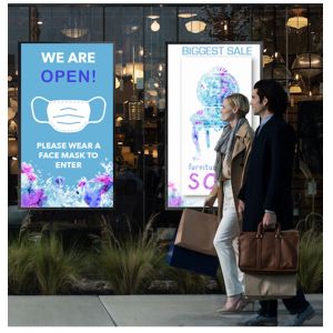 Double Sided Ultra Slim Facing Window Lcd Display Screen 43inch