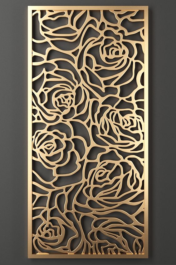 Laser cut stainless steel Polished/ Satin Brushmetal screen for interior decoration