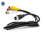 Hot Selling Waterproof RCA To 4 PIN Cable Connect With Vehicle Rear View Reverse
