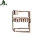 Modern Luxury Hotel Furniture Golden Armchair Leisure Stainless Steel Brass