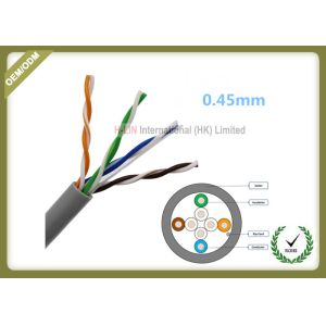 LSZH Jacket Fiber Network Cable Cat5e U/UTP 4x2x0.48 Cuprum Solid Inside