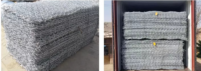 Double Twist Galvanized Gabion Box Hexagonal Gabion Wire Mesh Corrosion Protection