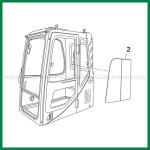 CAT Hyundai Windshield Tempered Glass Left Side Straight Position NO.2