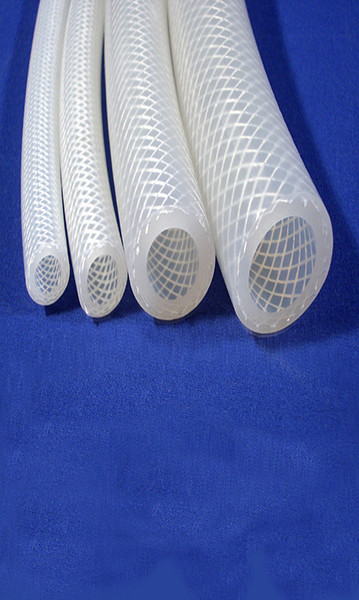 Fiber Braided Reinforced Silicone Hose Heat Resistant For Food Industries