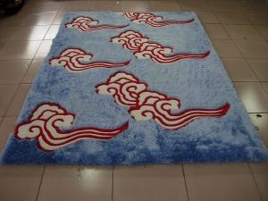 China Blue Sky Clouds Polyester Soft Shaggy Carpet Romantic Shaggy Rug China Supplier Rug factory