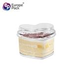 Food grade clear candy chocolates clear plastic heart shaped dessert container