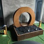 Rusty Corten Steel Garden Water Features ISO9001 Water Rain Curtain