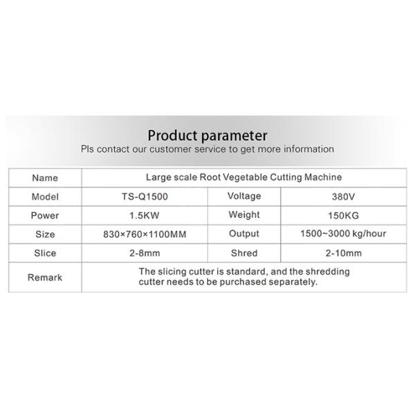 Large scale Root Vegetable Cutting machine Potatoes and round tuber crops Carrots and longitudinal root vegetables Onions