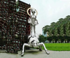 China Tall Garden Ornaments Statues 6 Meter Height Stainless Steel Polished factory