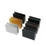 U Shape Aluminium Profile Extrusion Black Anodized Glass Stair Slot Welding Free