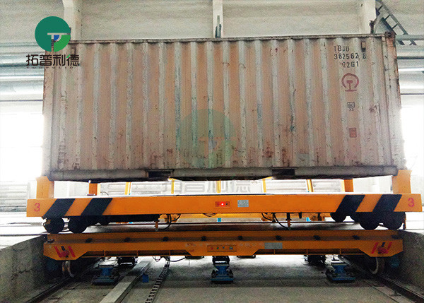 Industrial material transport slab deck 40 tons transfer cart for lifting and handling containers