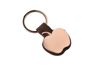 China Pantone Rose Gold Key Rings Zinc Alloy Pu Leather Keychain factory