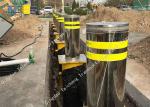 Remote Control Hydraulic Retractable Bollards Traffic Surface Mount For Car