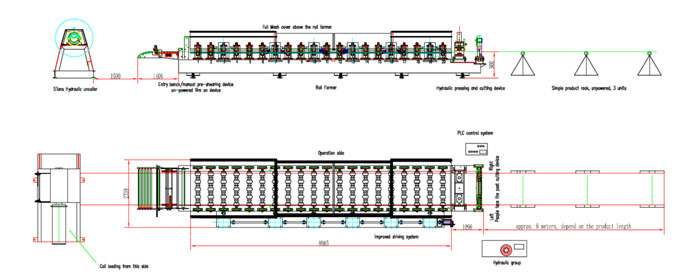 Metal Roof Glazed Tile Roll Forming Machine , Roof Tile Manufacturing Machine