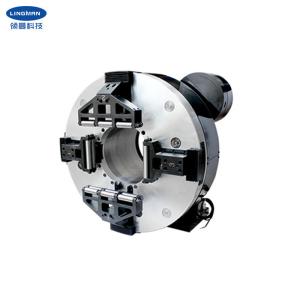China Single Bearing Full Stroke Pneumatic Rotary Chuck For Laser Pipe Cutting factory