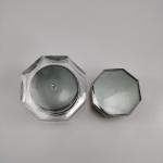 50g 120g 150g 200g Octagonal Shape Acrylic Cream Jar for End Cosmetic Packaging