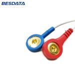 TPU Material PVC TENS ECG EKG Cables shielded Leadwires Customized Cable Snap