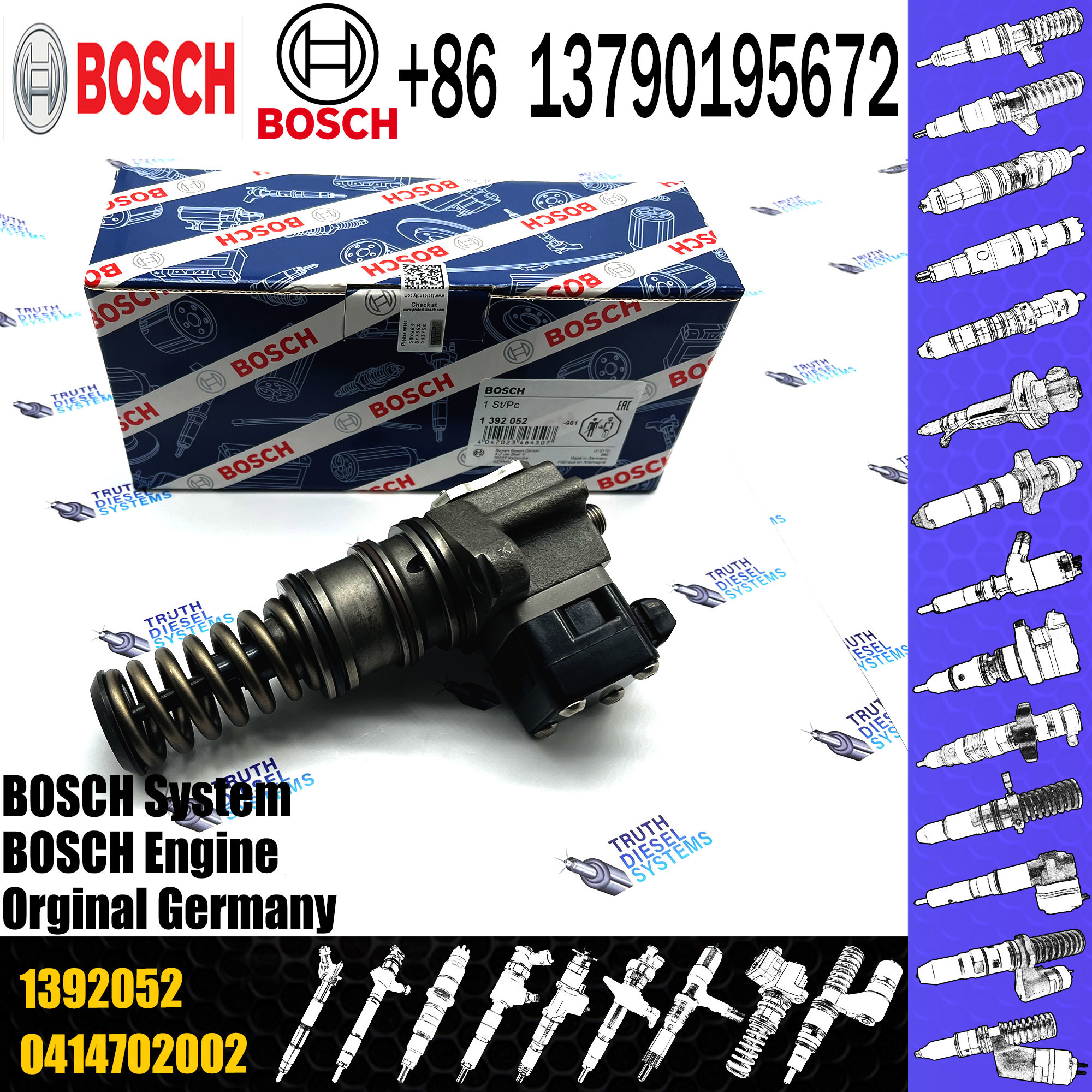 Diesel Engine Fuel Injection Unit Pump 0414755005 F00HN36635 XE315C 1379110 1392052