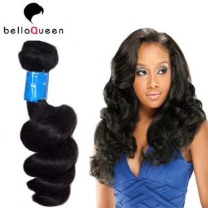 China Grade 7A Virgin Hair Natural Black Indian Virgin Hair Weaving For Loose Wave factory
