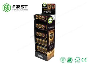 China Custom Made Corrugated Floor Standing Cardboard Display Full Color Printing For Food factory