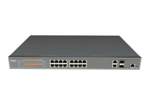 China Gigabit Central Ethernet PoE Switch,managed,16x10/100/1000Base-TX + 2xGbE Combo / 16xPoE factory