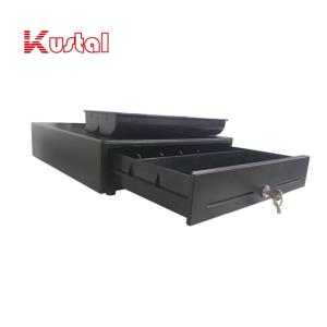 China 410mm 12V Metal Structure POS HIPS Plastic Economical Cash Drawer factory